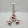 Red Flower Jug with Two Mini Cups - HighTouch 