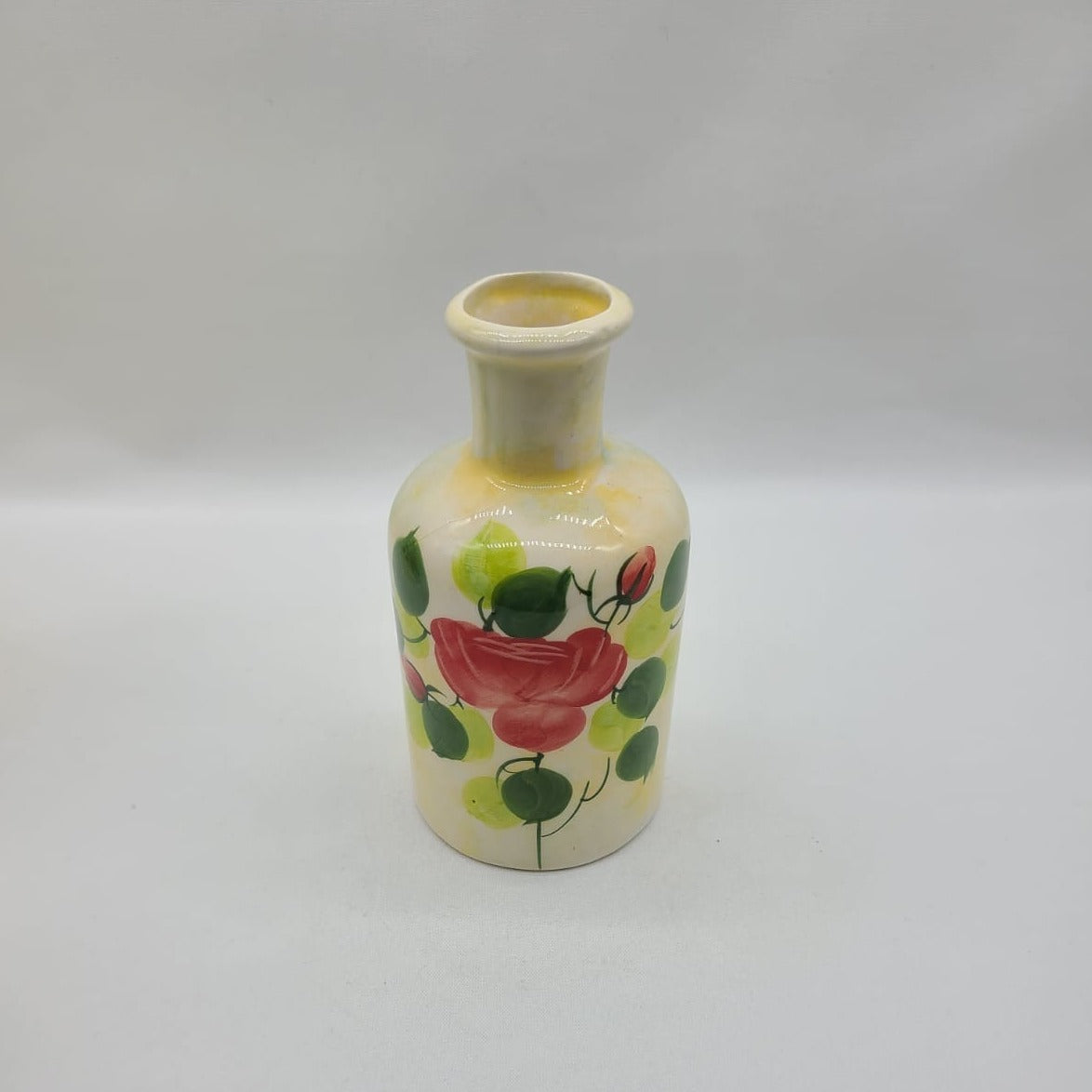 Red Flower Veramic Vase - HighTouch 