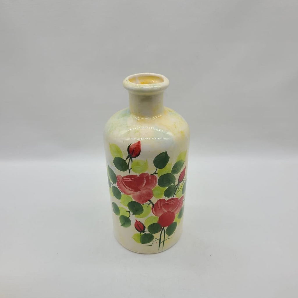 Red Flower Veramic Vase - HighTouch 