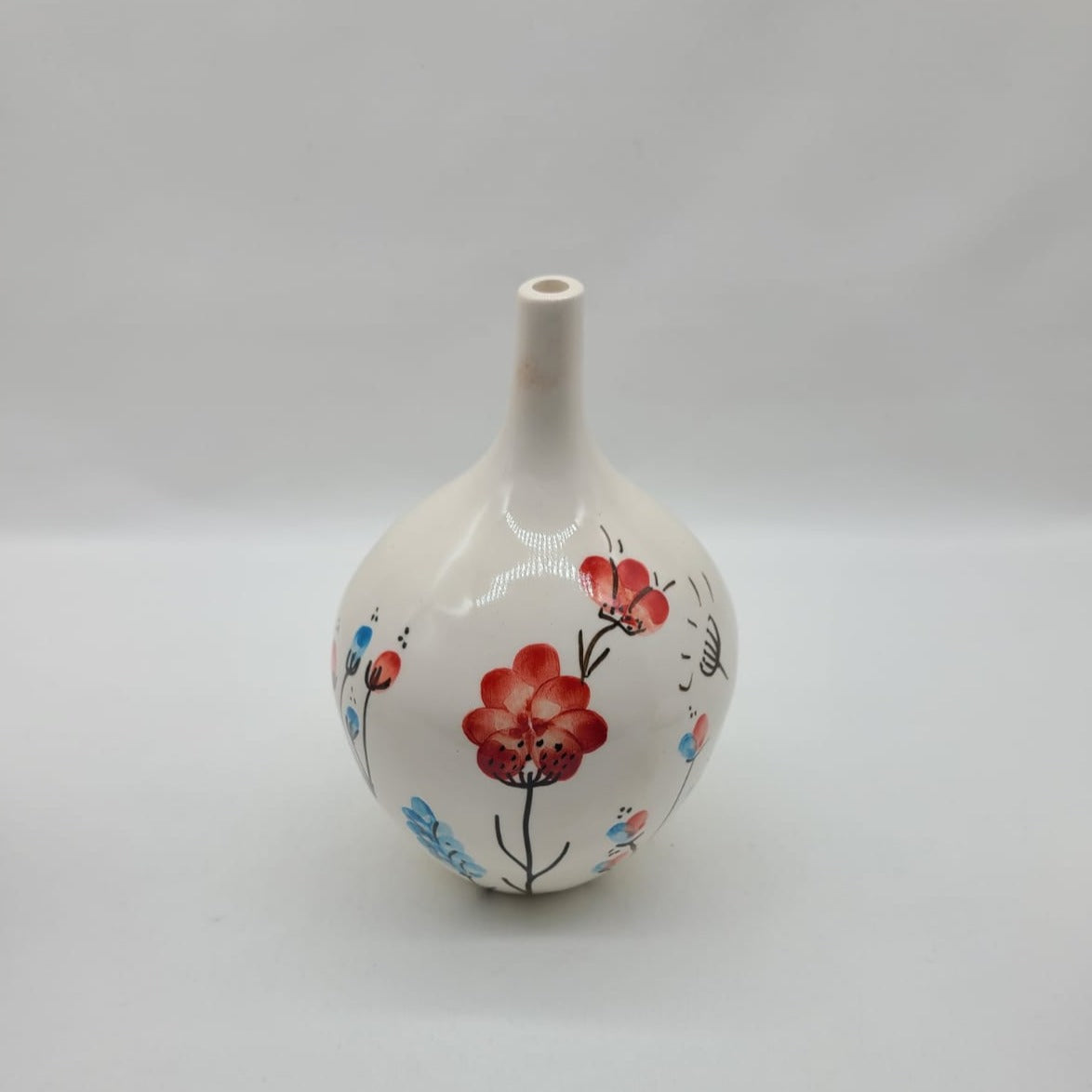 Red Flower Ceramic Vases - HighTouch 