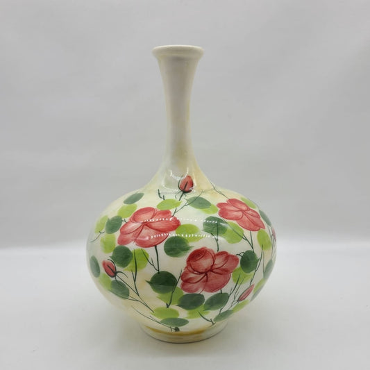 Red Rose Ceramic Vase