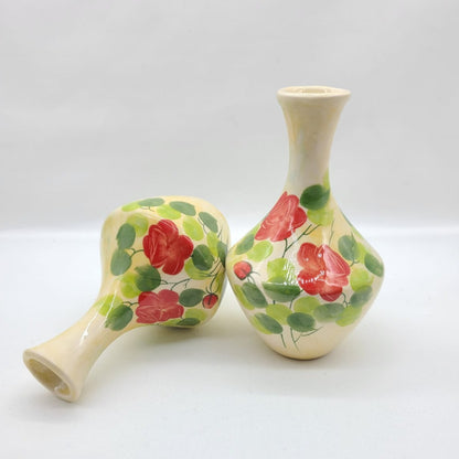 Red Rose Ceramic Vase Tall