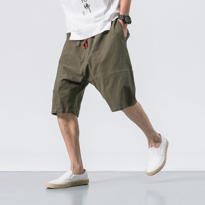 Men's Linen Shorts with Drawstring - Relaxed Summer Comfort