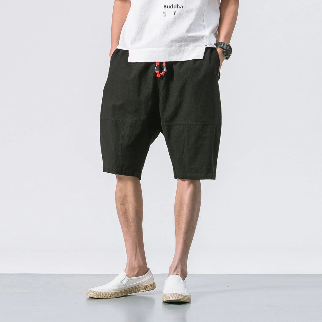 Men's Linen Shorts with Drawstring - Relaxed Summer Comfort