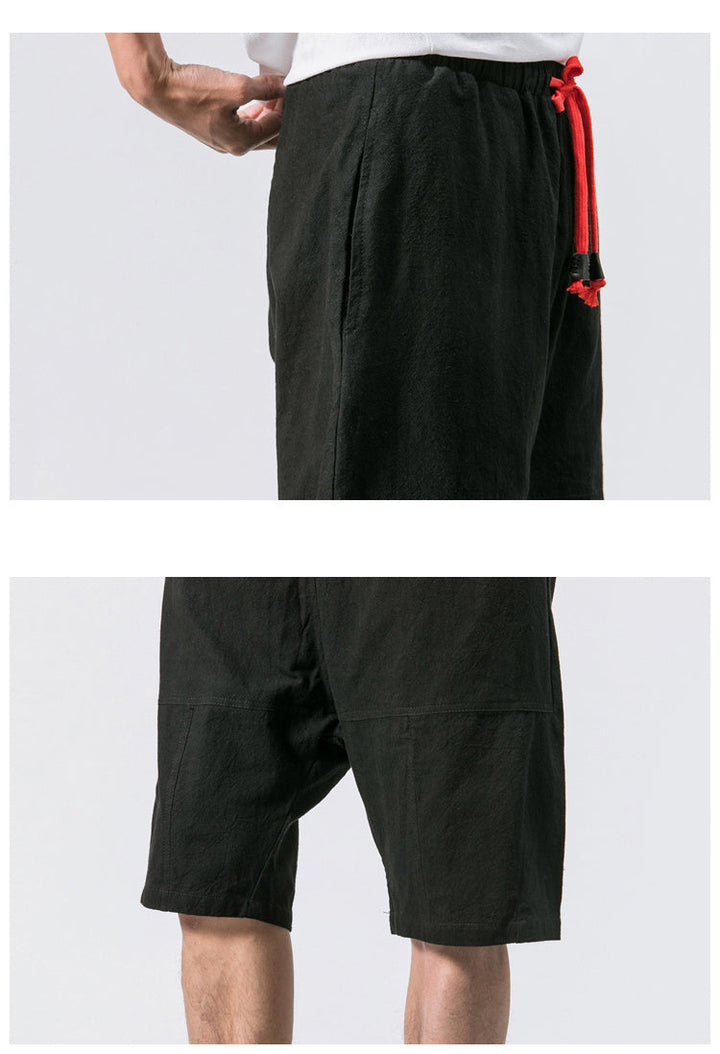 Men's Linen Shorts with Drawstring - Relaxed Summer Comfort