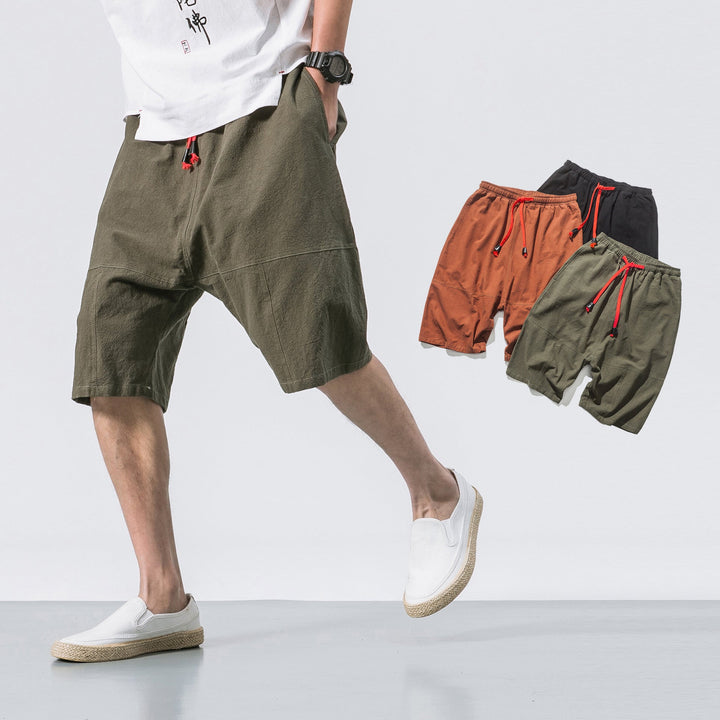 Men's Linen Shorts with Drawstring - Relaxed Summer Comfort