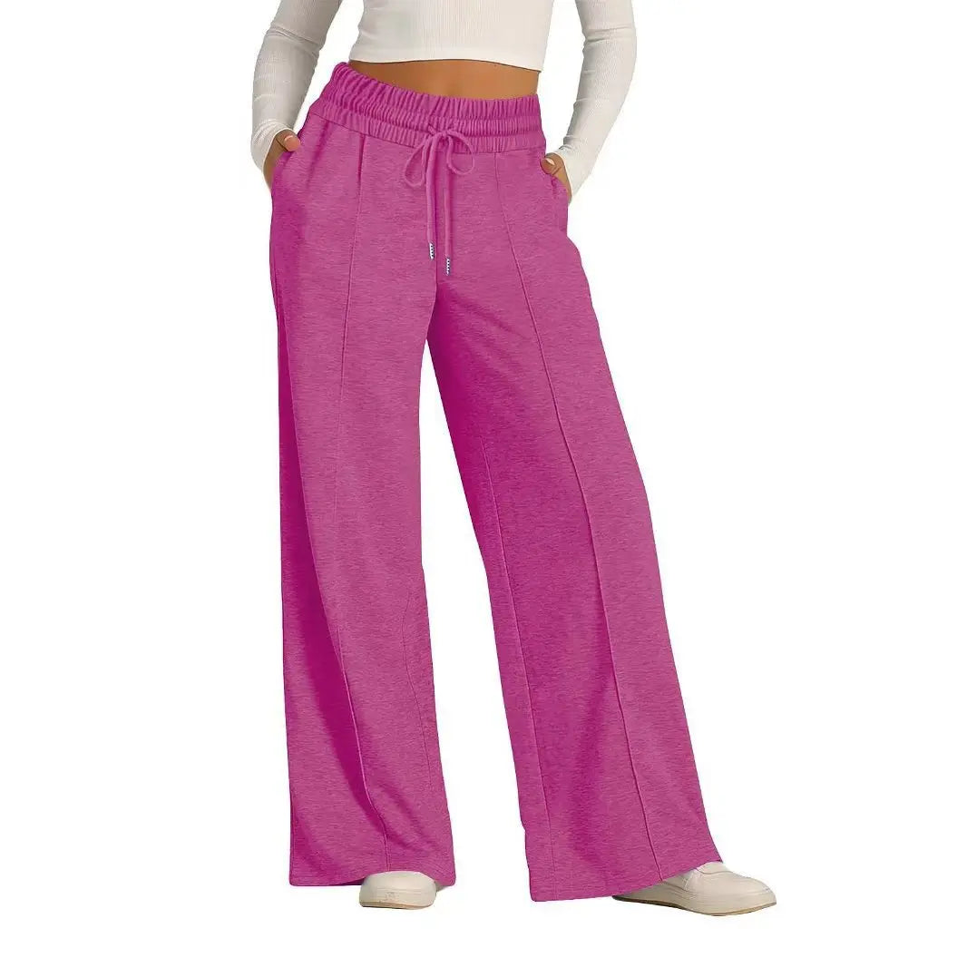 Women Loose Straight Leg Sweatpants Casual Lounge Pants-HighTouch