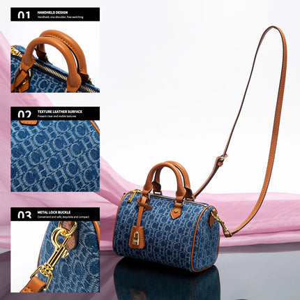 Cowboy Spliced Pillow Shoulder Bag - Women's Handbag