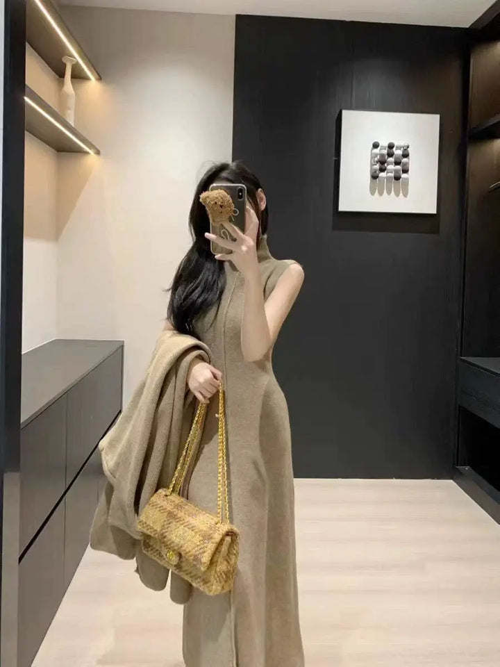 Women’s Knit Dress & Long Cardigan Set-HighTouch