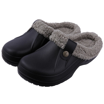 Fuzzy EVA Clogs Unisex – Waterproof Warm Plush Winter House & Garden Slippers