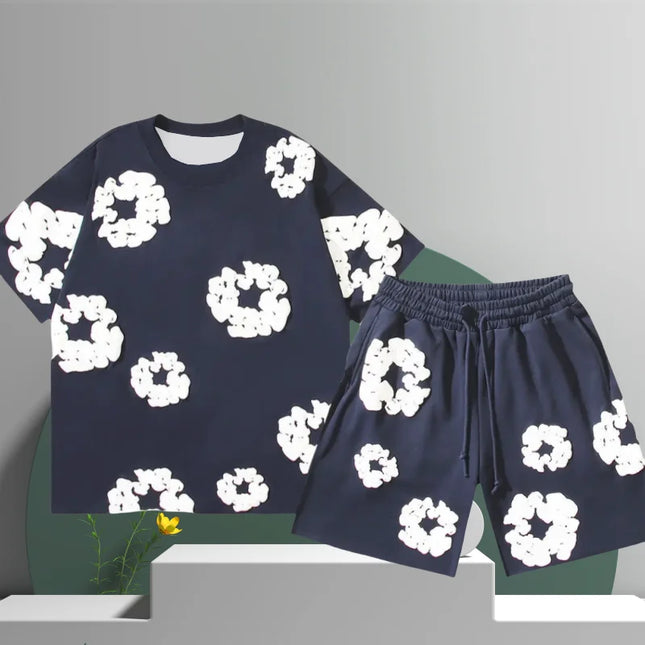 Denim Tears Cotton Flower 3D Printed Shorts Set