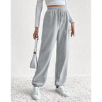Mia Muse High-Waist Ankle Sporty Pants – All‑Season Solid Casual Trousers-HighTouch