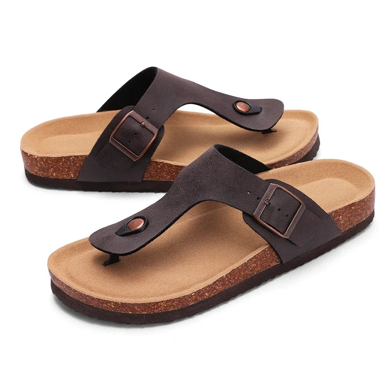 Crestar Cork Suede Mules – Elegant Arch Support & All-Day Comfort-HighTouch
