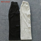 Low‑Waisted Wide‑Leg Cargo Sweatpants for Women-HighTouch