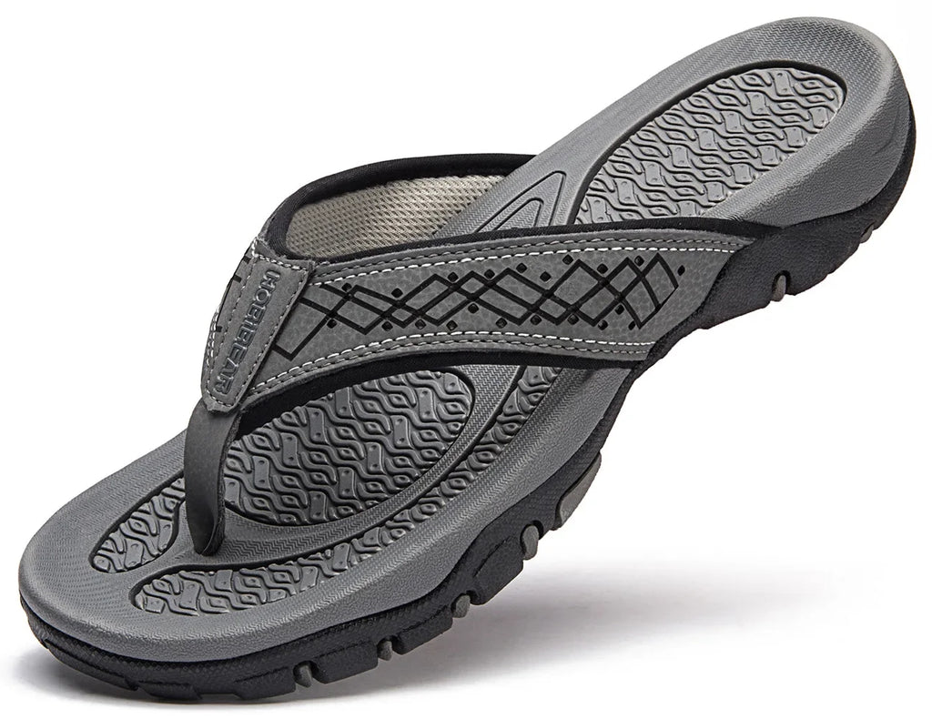 Men’s Non-Slip Rubber Flip Flops – Lightweight & Quick-Dry Comfort-HighTouch