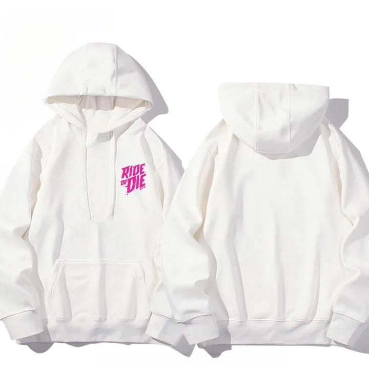 Unisex “Ride or Die” Cotton Hoodie-HighTouch