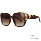 Women’s V-Logo Mirror Retro Sunglasses-HighTouch