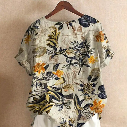 ZANZEA Floral Cotton Tunic – Summer Casual Caftan Top