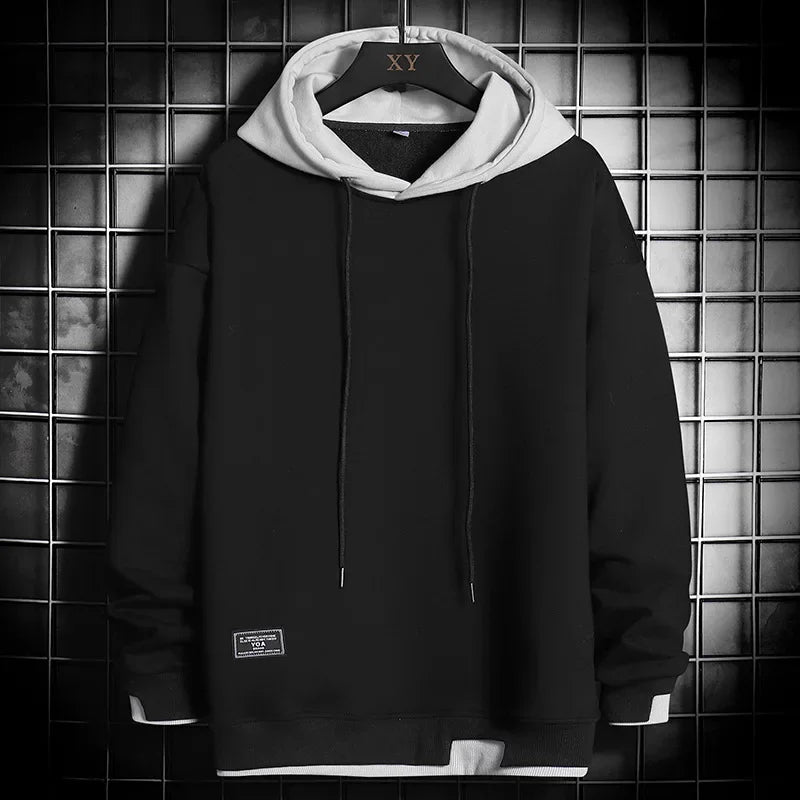Men’s Harajuku-Style Oversized Hoodie – Bold Streetwear Pullover-HighTouch