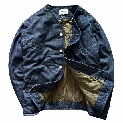 Retro Thick Cotton Stand-Collar Jacket Men