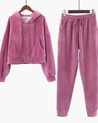Rose red suit [double-sided velvet thickened non-Pilling high quality]]