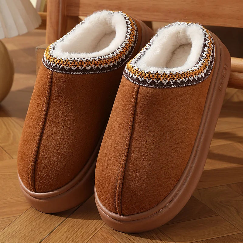 New Fluffy Slippers Women House Flats Fashion Plush Winter Designer Shoes
