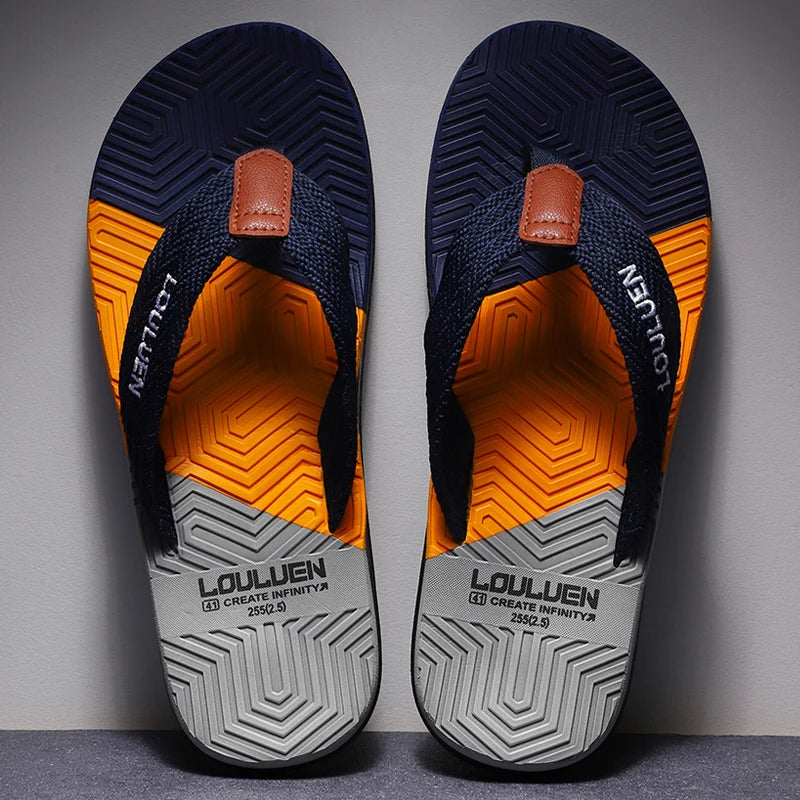 Men’s Breathable Summer Flip-Flops – Lightweight Beach-Ready Thong Slippers-HighTouch