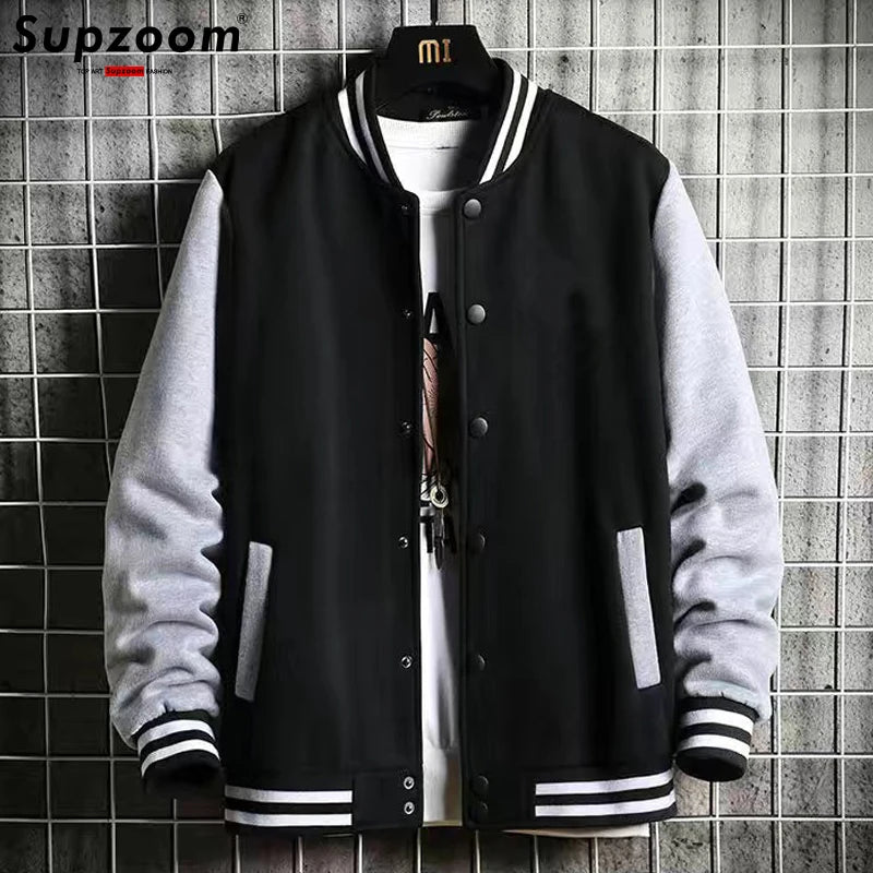 Supzoom Men’s Fleece Bomber Jacket-HighTouch