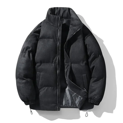 Deerskin Velvet Parka – Thick Fleece-Lined Men’s Winter Jacket-HighTouch