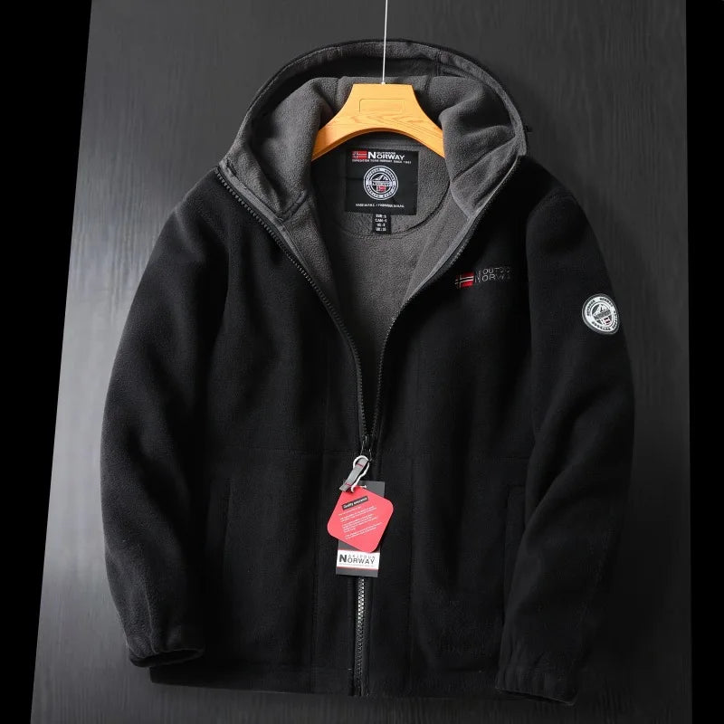 Thick Wool Hooded Jacket Men-HighTouch