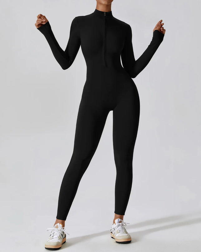 Women’s Long Sleeve Zip Jumpsuit