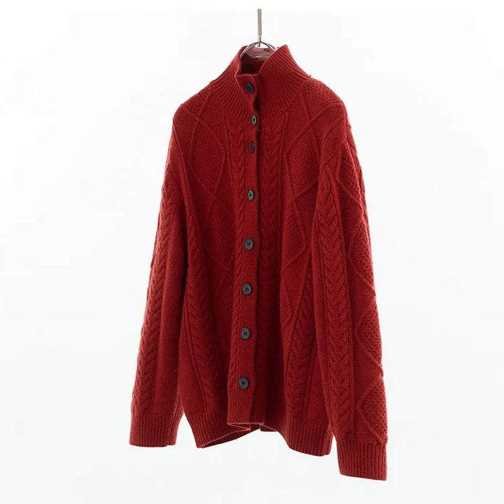 Women’s Cable Knit Cardigan-HighTouch