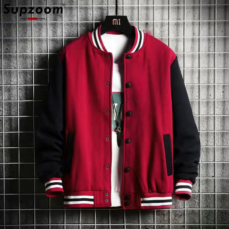 Supzoom Men’s Fleece Bomber Jacket-HighTouch