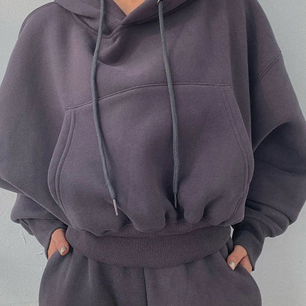 Women’s Fleece Tracksuit Set – Soft Hoodie & Jogger Pants for Cozy Style