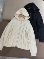 100% Wool Hooded Knit Set-HighTouch