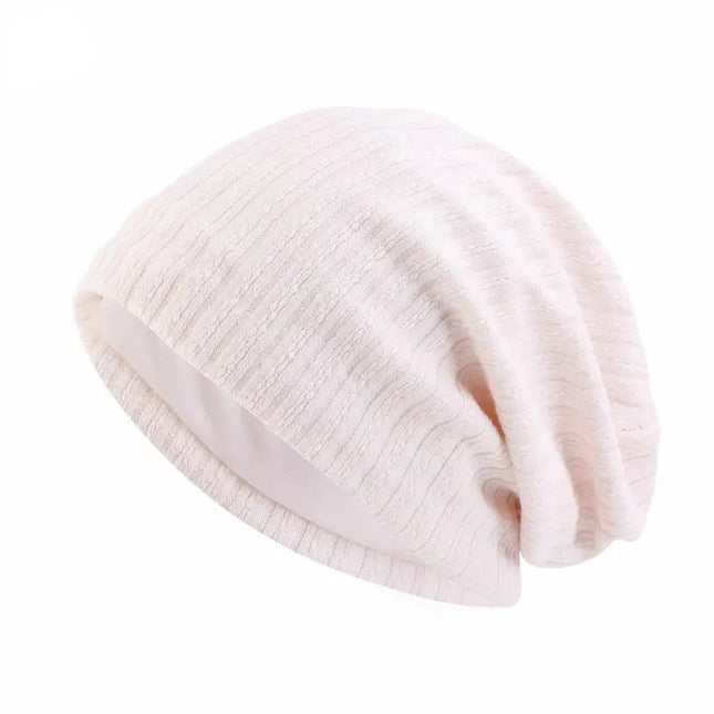 Double-Layer Wheat-Spike Knit Beanie