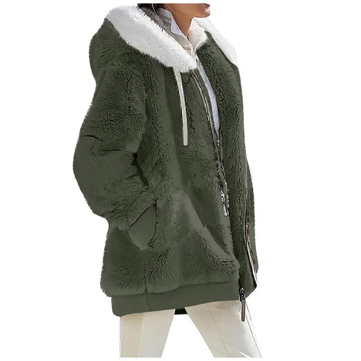 Women’s Hooded Zip-Up Fleece Jacket-HighTouch