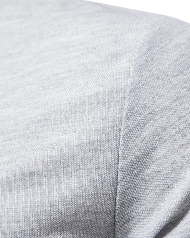Men’s Deer-Embroidered Long Sleeve Polo