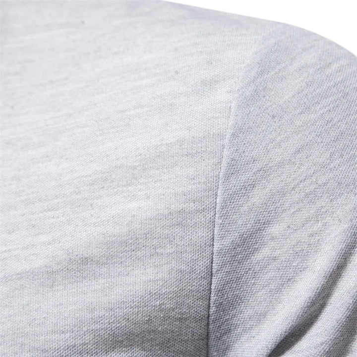 Men’s Deer-Embroidered Long Sleeve Polo-HighTouch