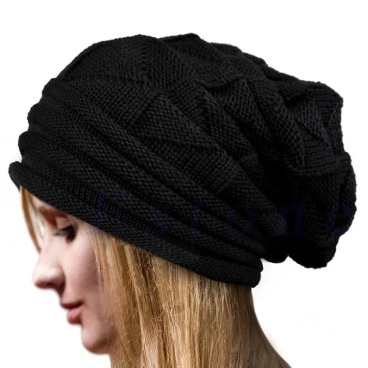 Unisex Oversized Baggy Knitted Beanie-HighTouch