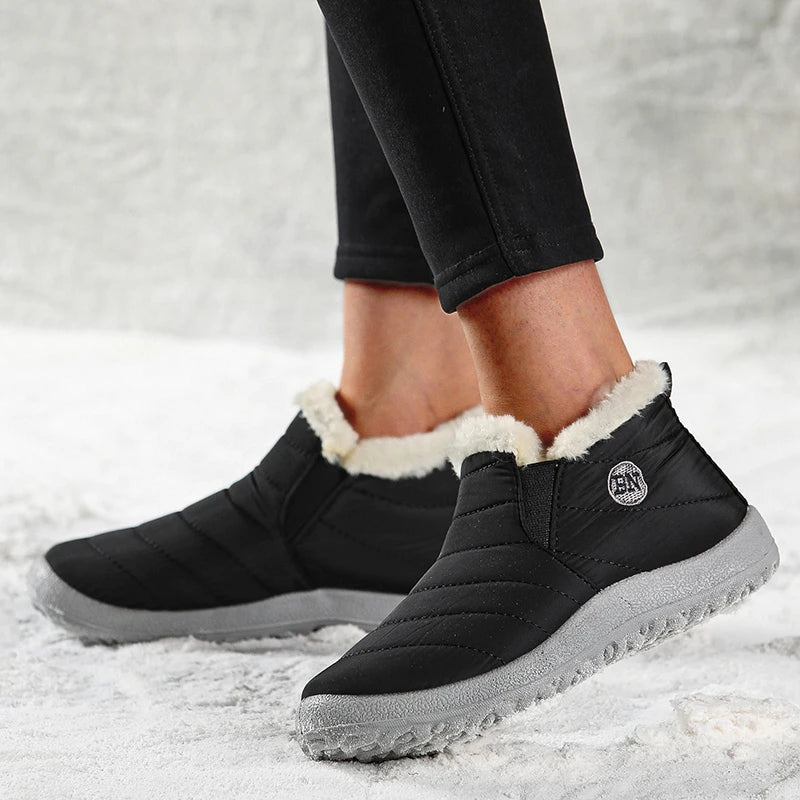 Waterproof Low‑Top Hiking Shoes for Women – Non‑Slip Warm Snow Boots