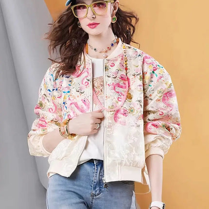 Women’s Chinese-Style Embroidered Spring Jacket