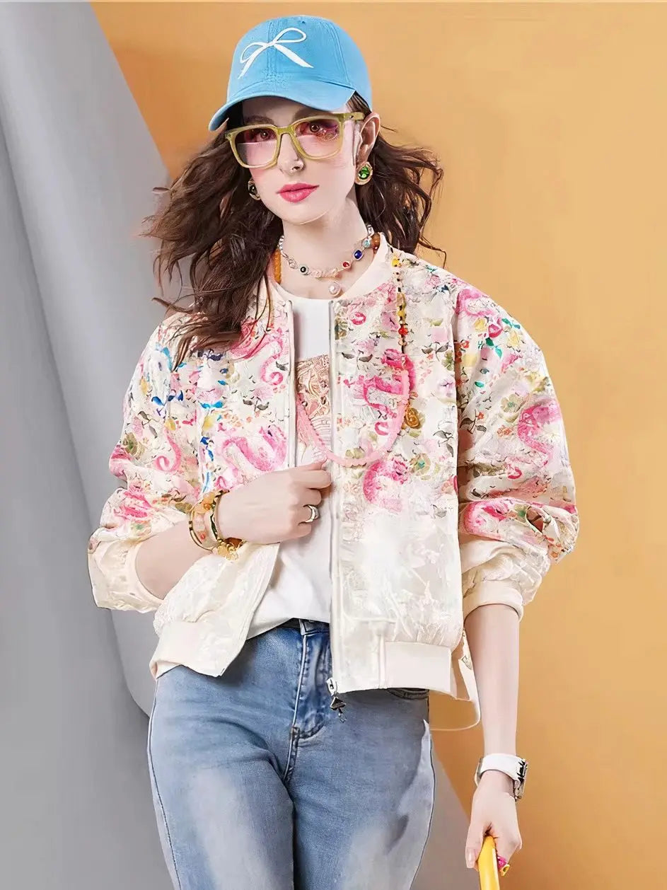 Women’s Chinese-Style Embroidered Spring Jacket