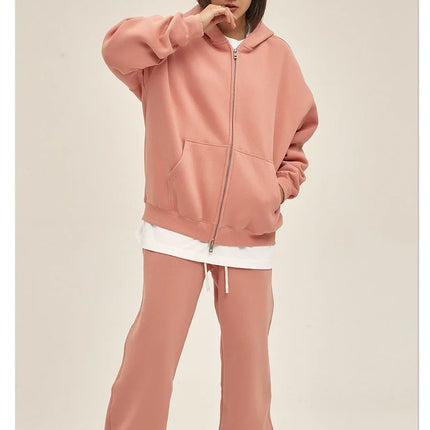 Women’s Luxe 2‑Piece Loose Fleece Hoodie & Jogger Set UK
