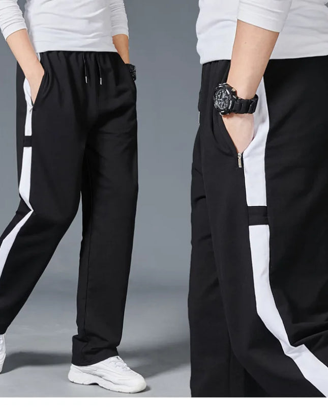 Loose Fit Men’s Straight-Leg Stripe Running Sweatpants