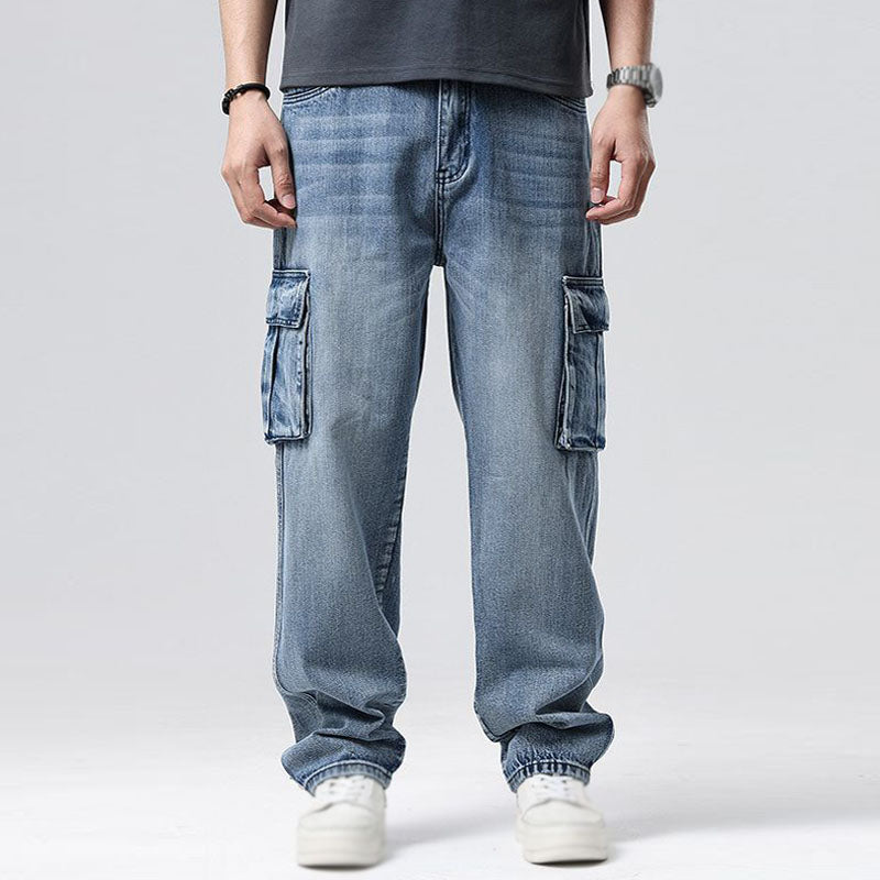 Men's Cargo Jeans – Relaxed Fit Cotton
