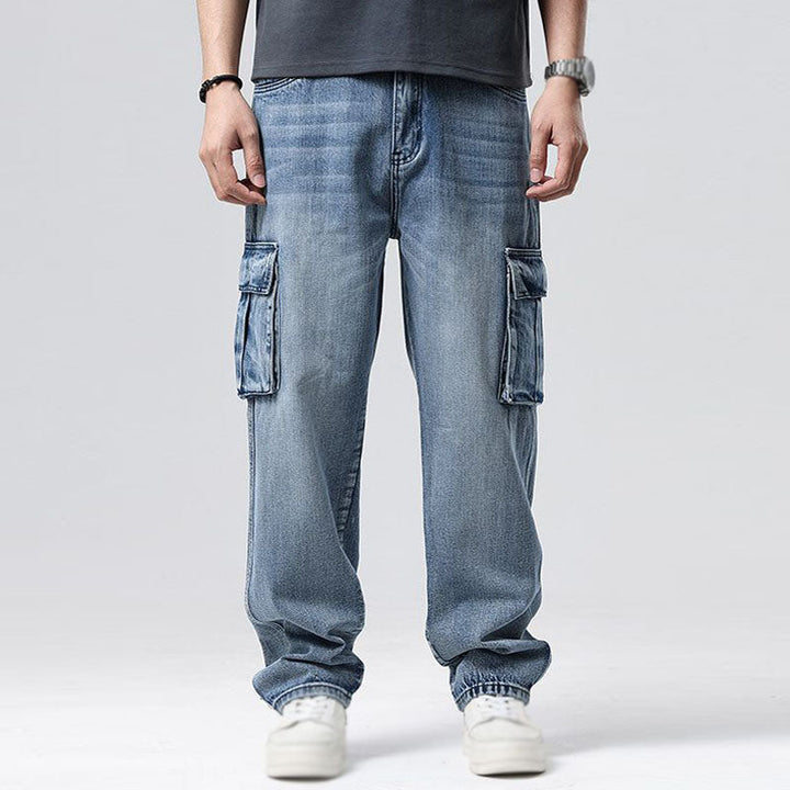 Men's Cargo Jeans – Relaxed Fit Cotton