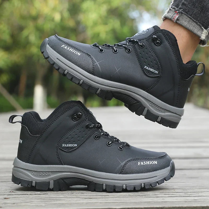 Men's Waterproof Orthopedic Hiking Boots - Arch Support Trail Shoes