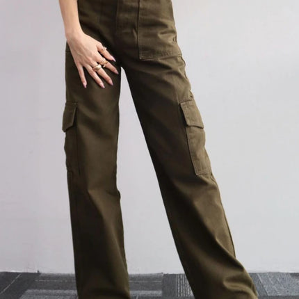 Vintage Y2K Beige Cargo Parachute Pants – Wide-Leg Techwear Joggers Unisex