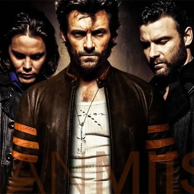 Men's Logan Wolverine Style PU Leather Bomber Jacket